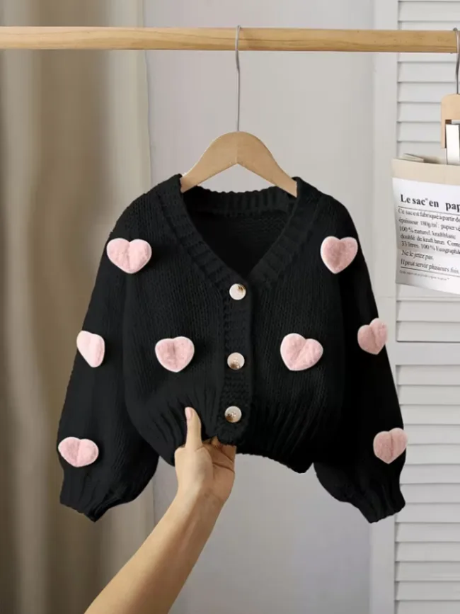 Loose Knit Cardigan Sweater