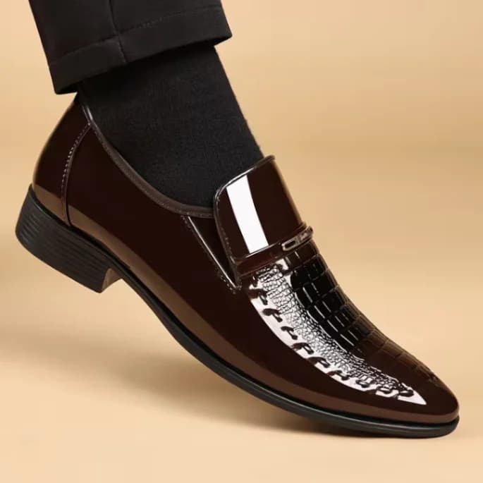 Men's Crocodile-Pattern Shoes